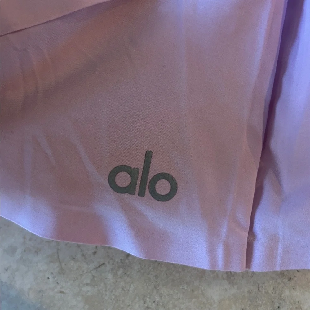 ALO Yoga Lilac Pleated Athletic Skort (a few minor stains)